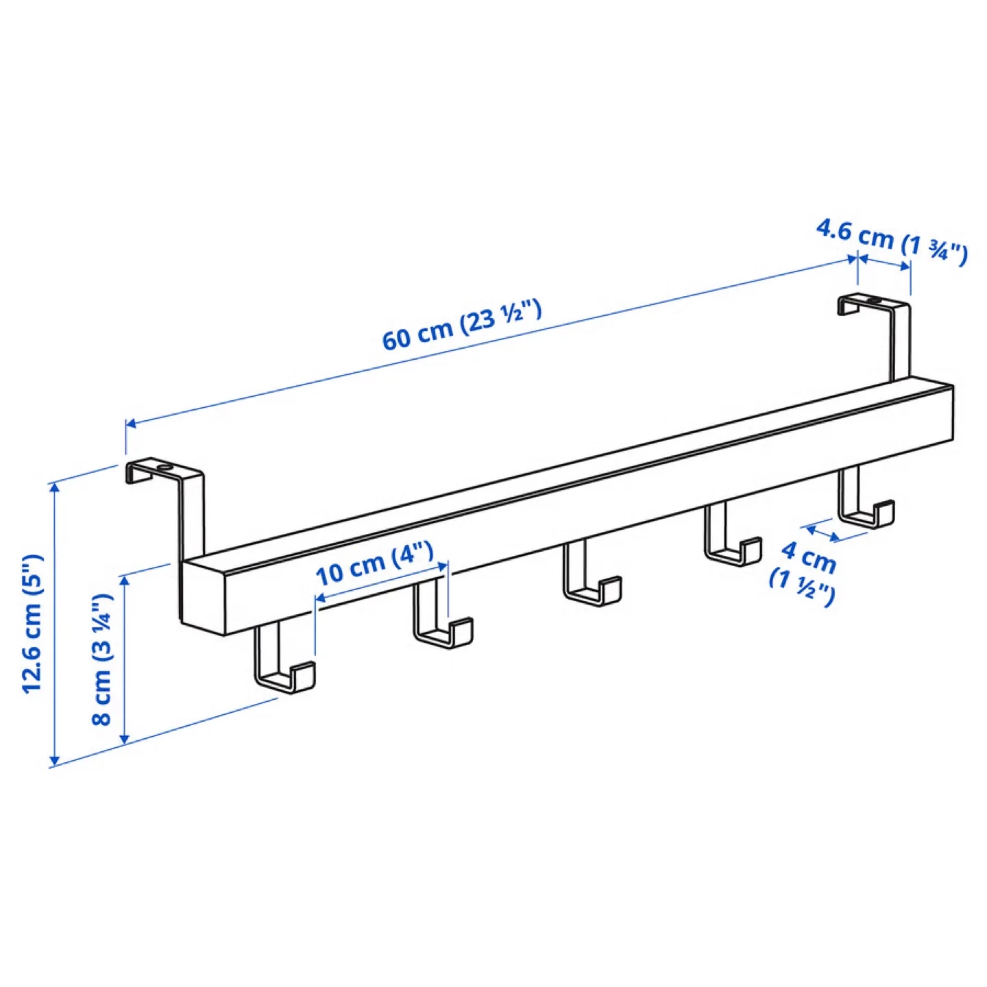 IKEA TJUSIG Over-the-Door Hanger - Black image indicator(2)