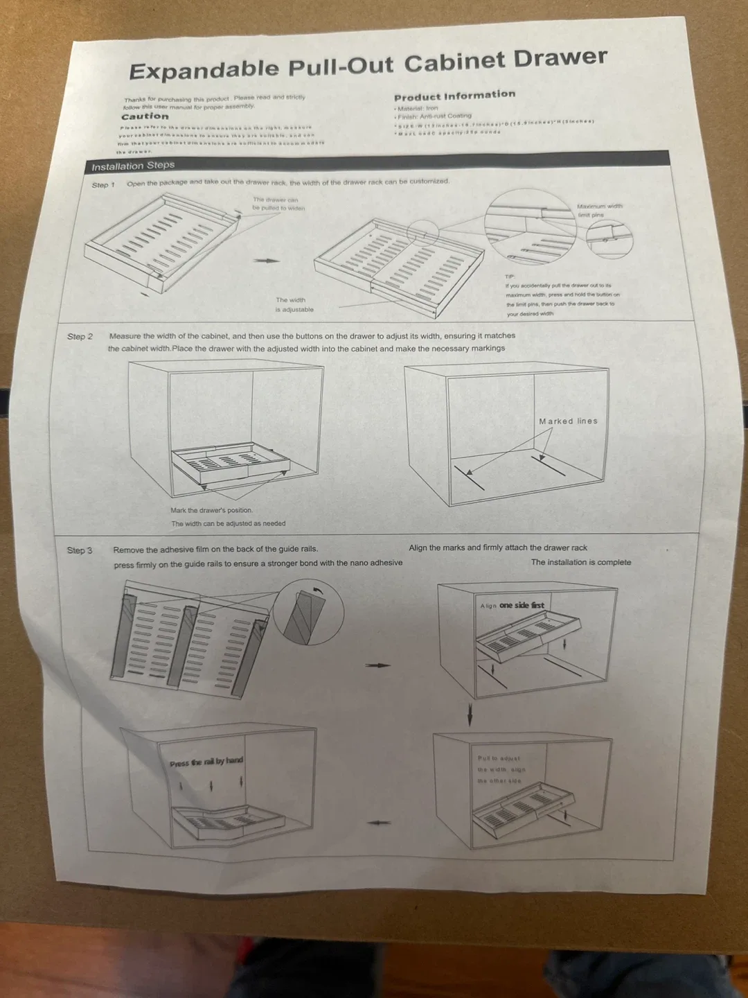 Expandable Pull-Out Cabinet Drawer thumbnail