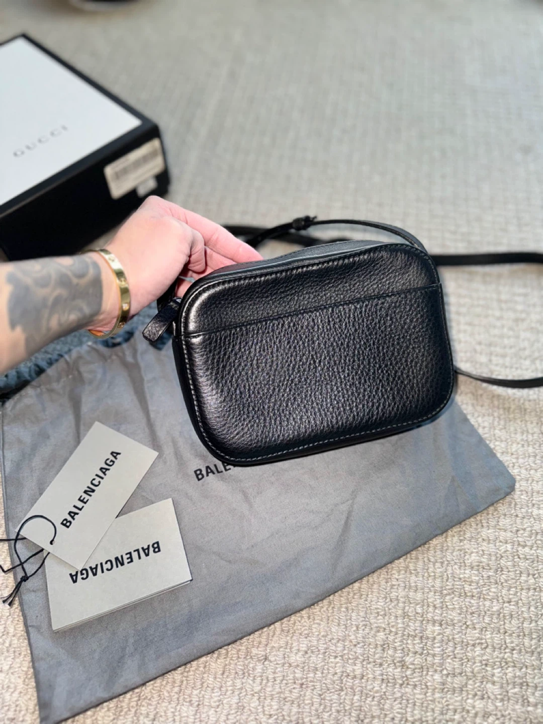 Balenciaga Black Leather “Camera Bag” - photo 3