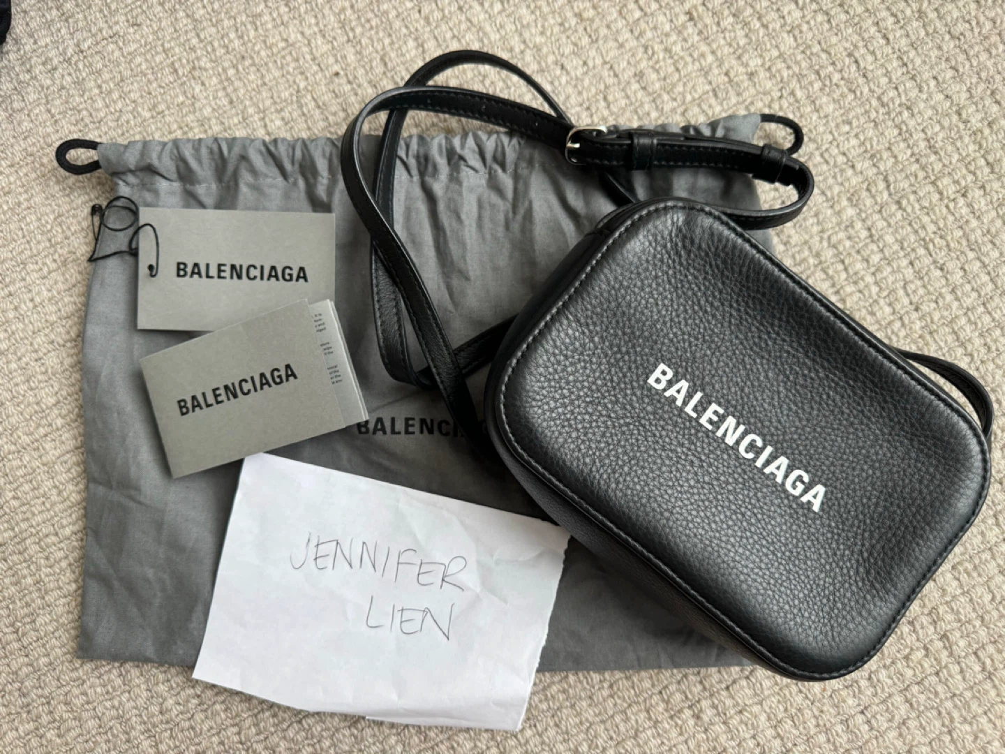 Balenciaga Black Leather “Camera Bag”