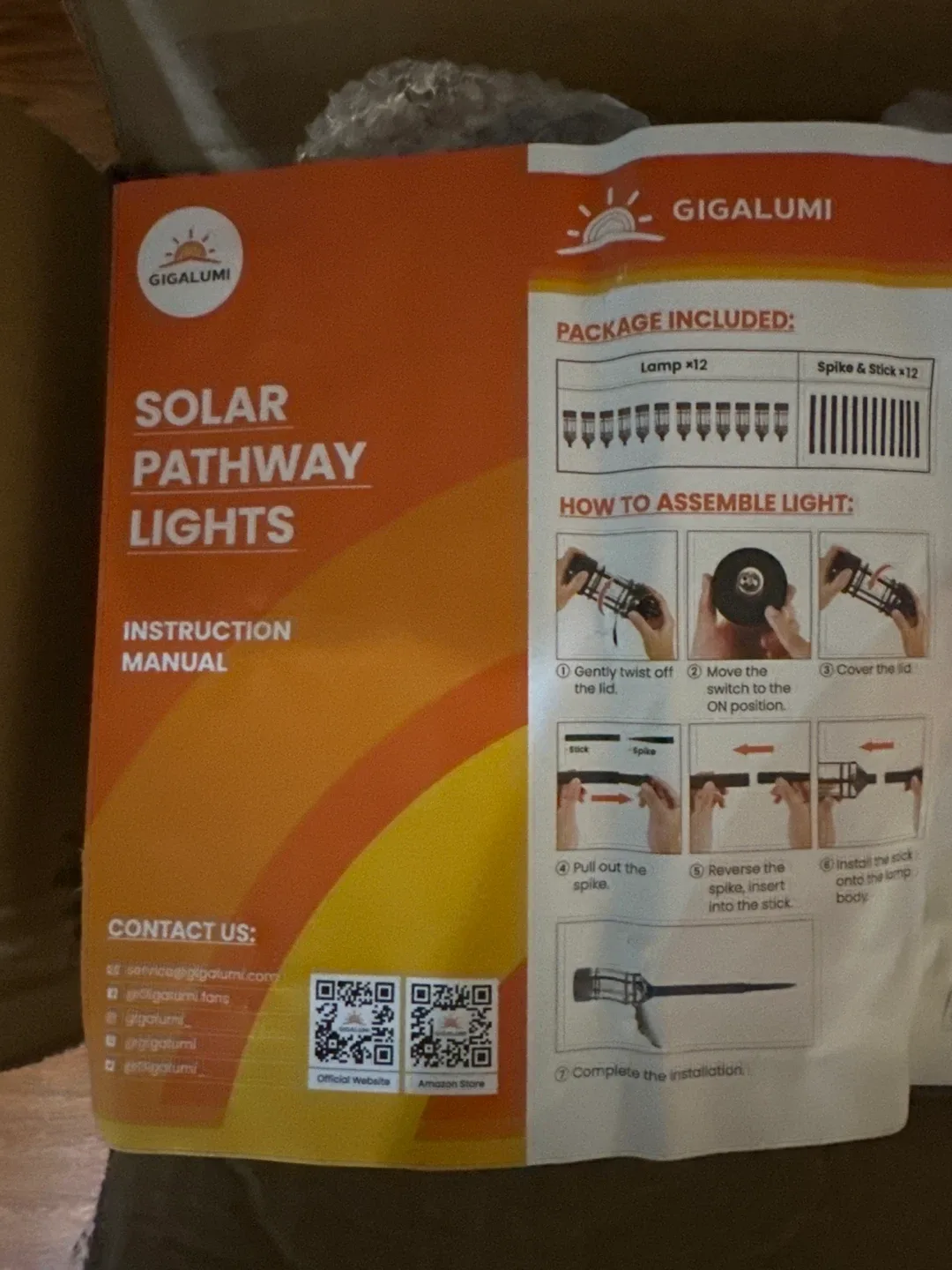 Gigalumi Solar Pathway Lights - 12 Pack thumbnail
