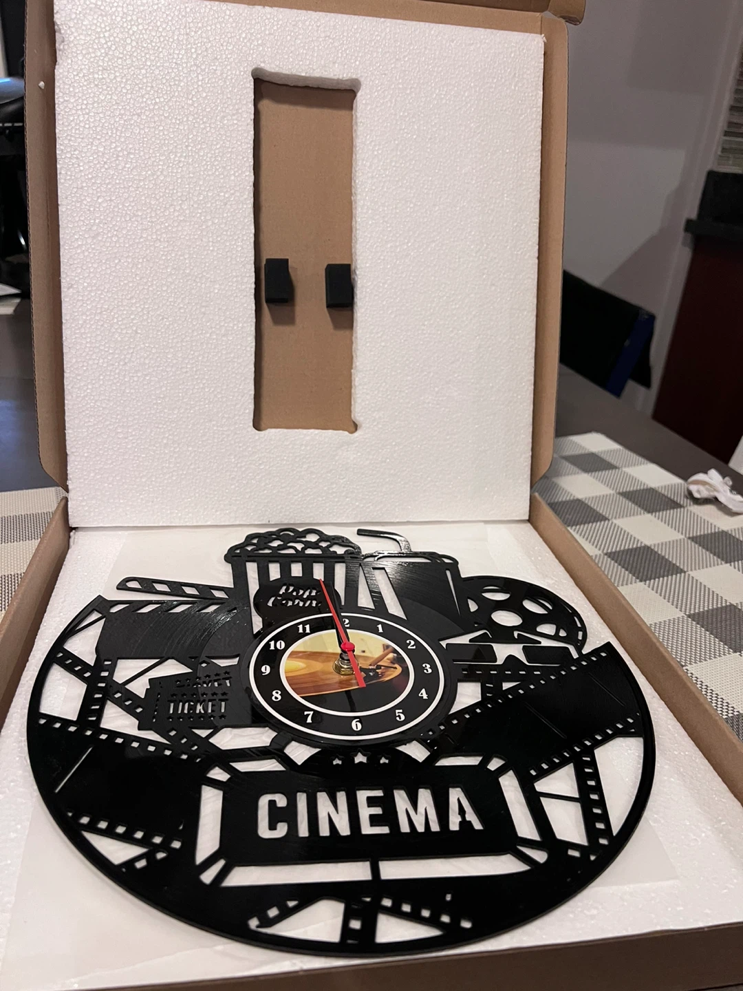 Cinema Vinyl Record Wall Clock - New in Box! - photo 2