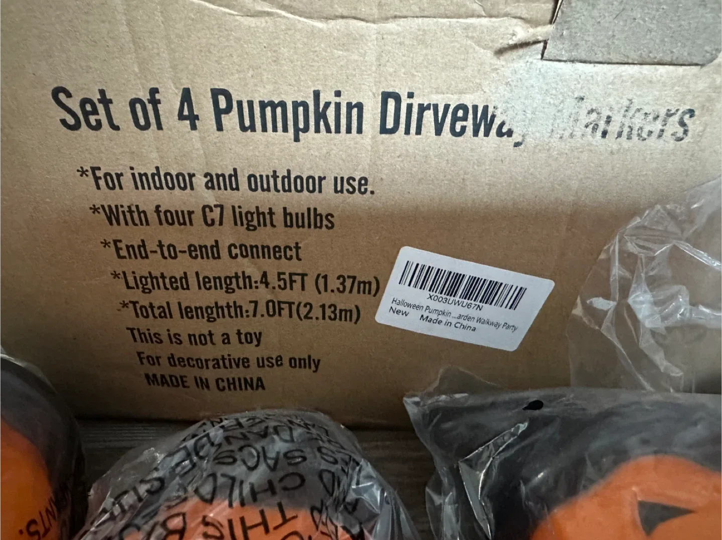 New Set of 4 Pumpkin Driveway Markers image indicator(2)