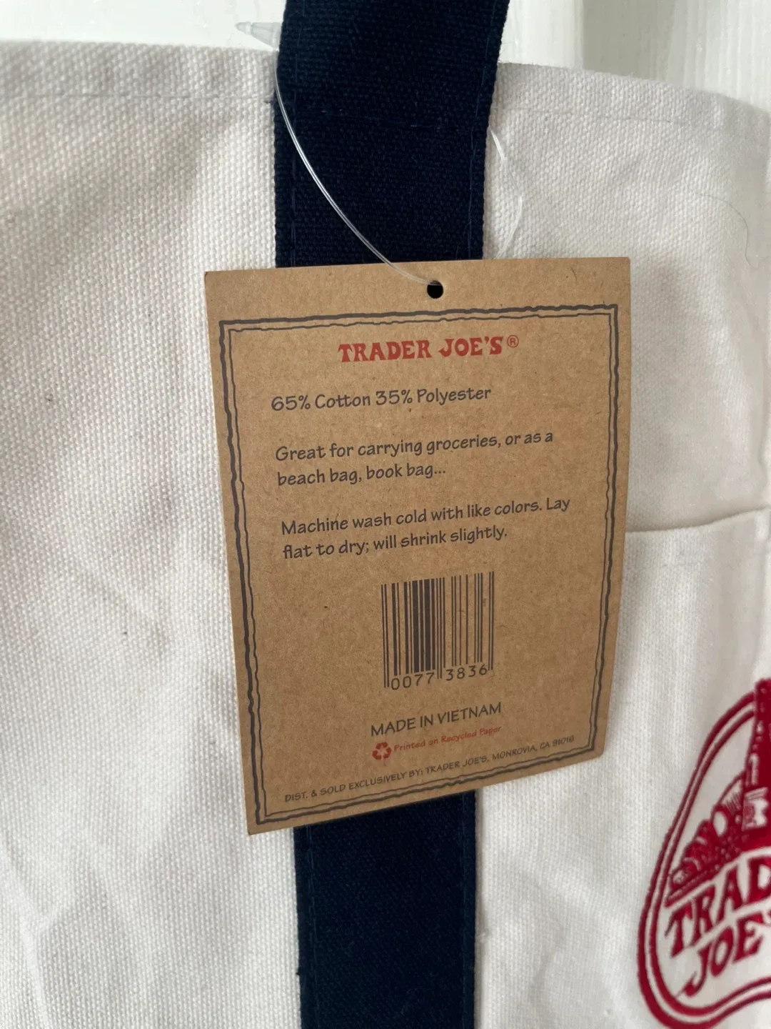 Trader Joe's Reusable Tote Bag - New with Tag image indicator(5)