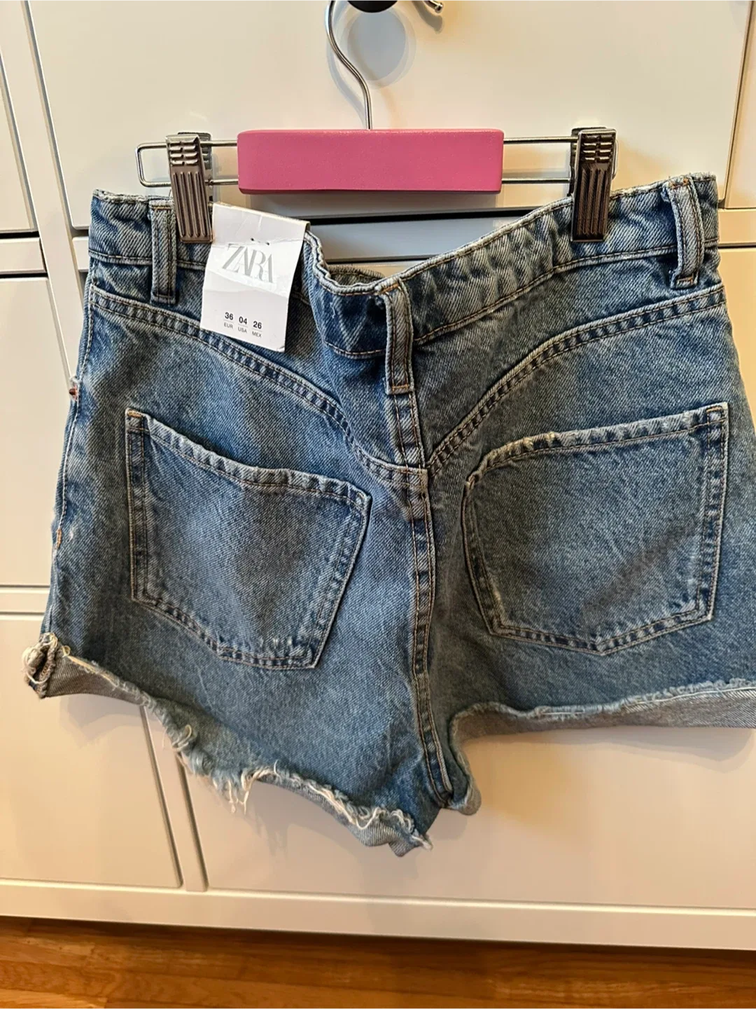 Zara High Rise Denim Shorts - Size 36 image indicator(2)