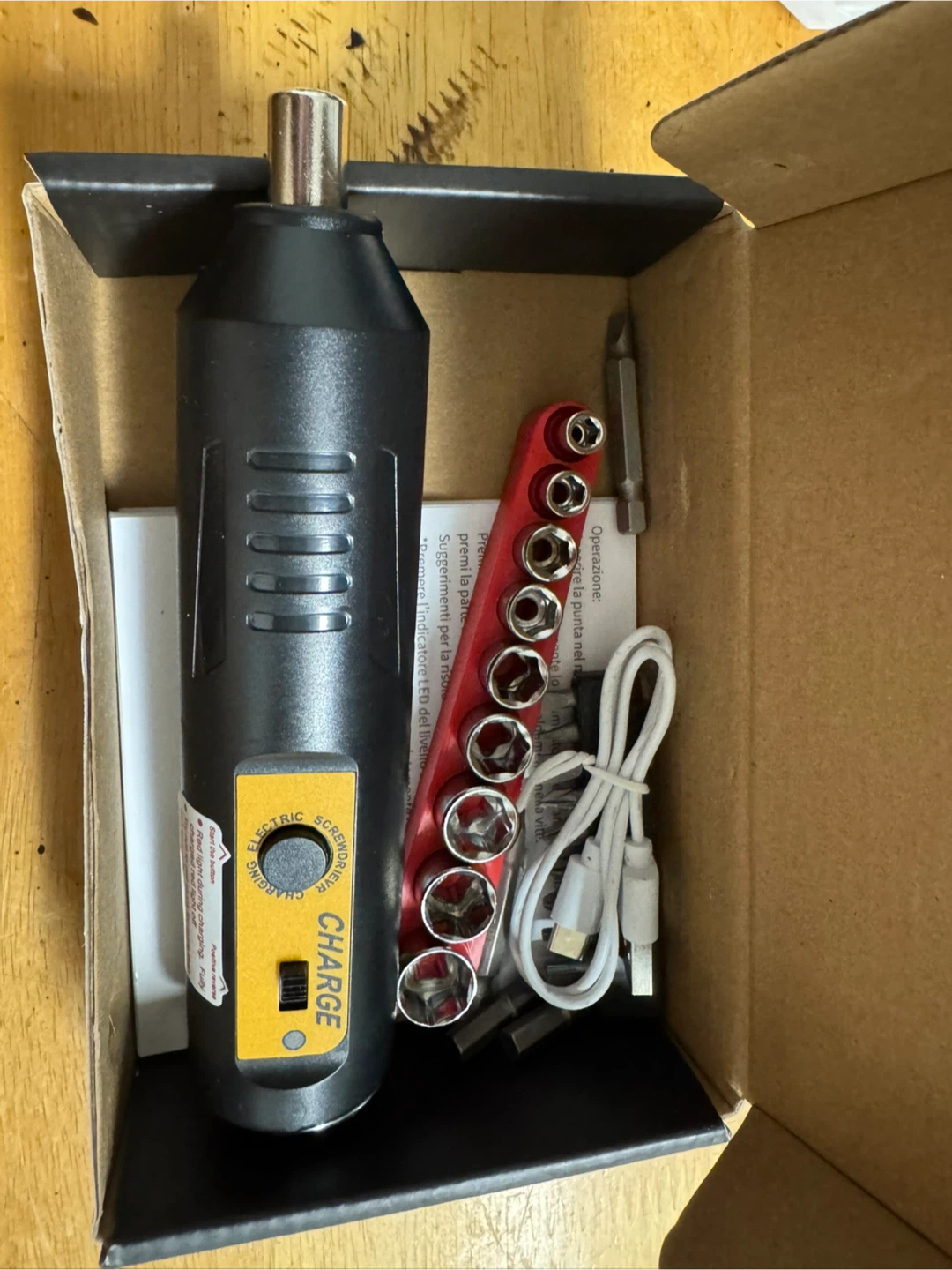 Electric Screwdriver Set w/ Bits & Charger