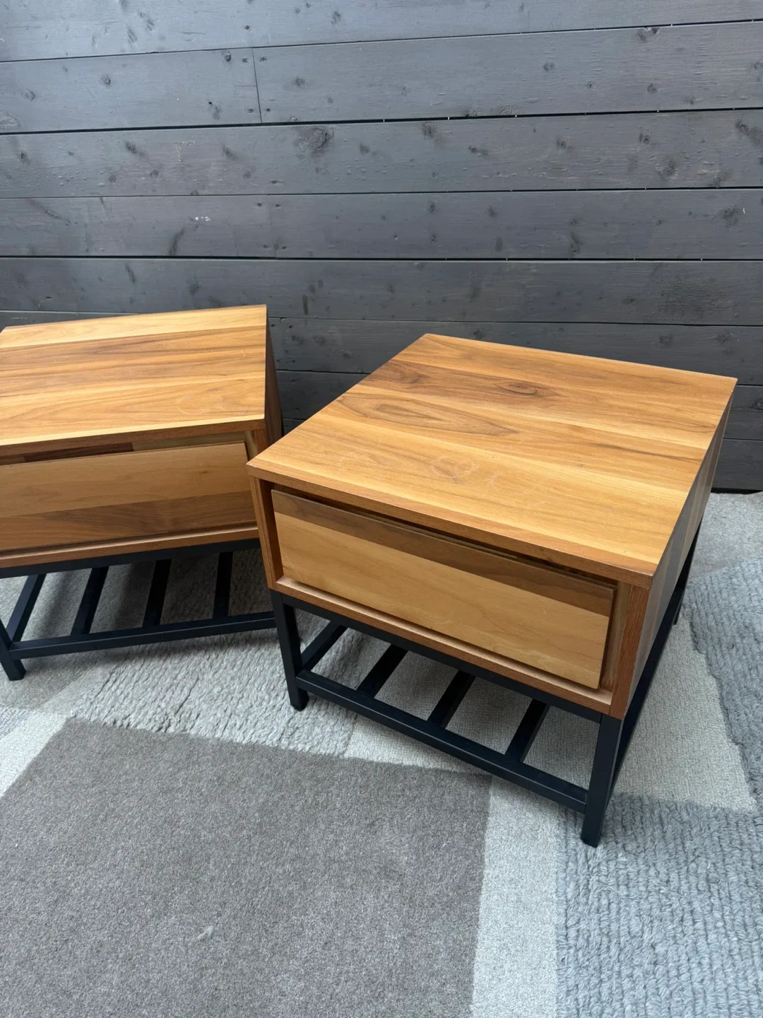 2 X Wood Nightstands w Drawer thumbnail