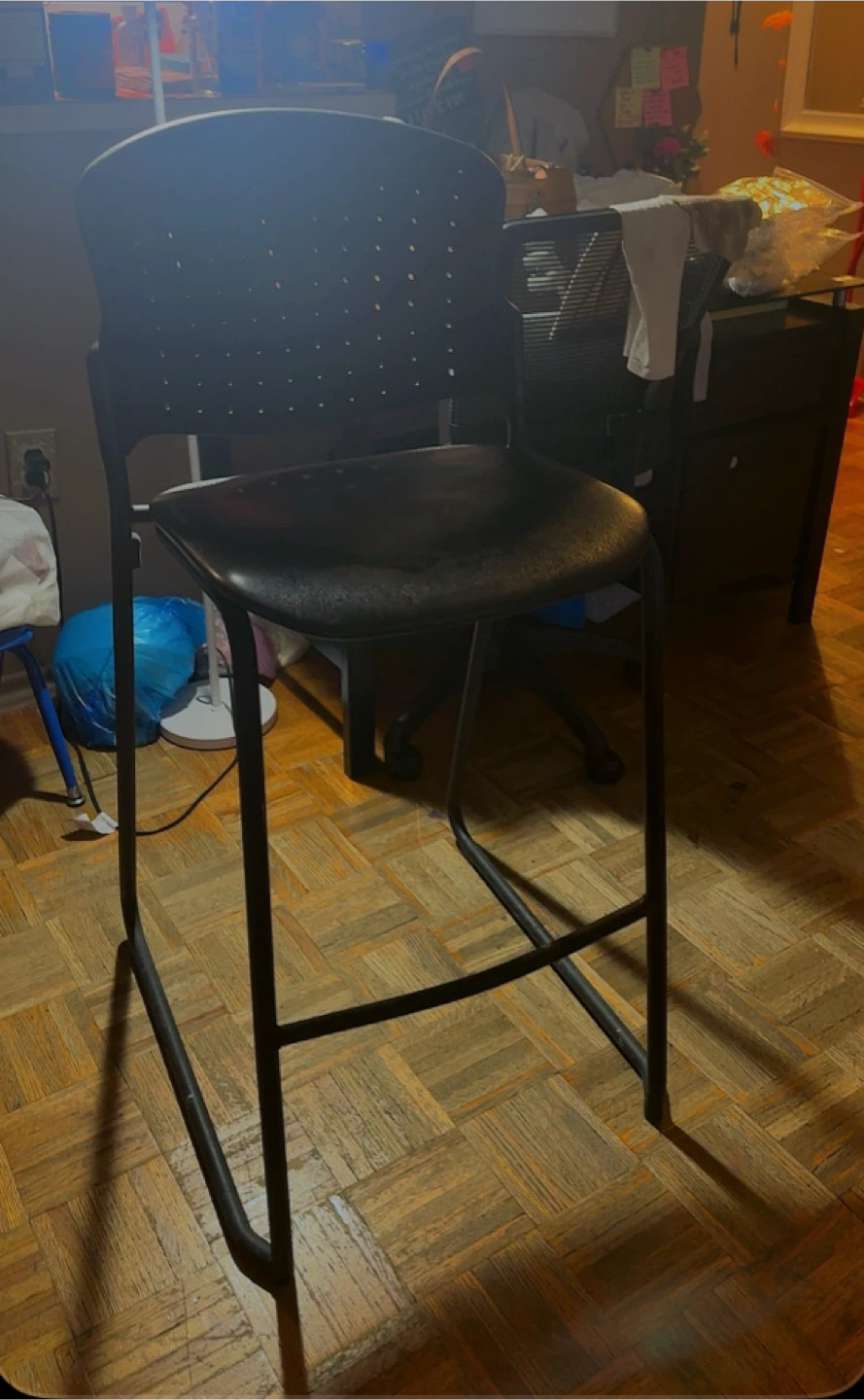 Black Bar Height Stool