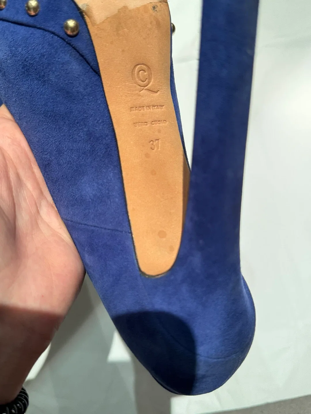 Alexander McQueen Blue Suede Heels - Size 37 image indicator(2)