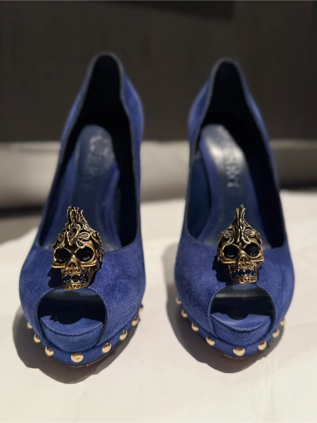 Alexander McQueen Blue Suede Heels - Size 37 image indicator(5)