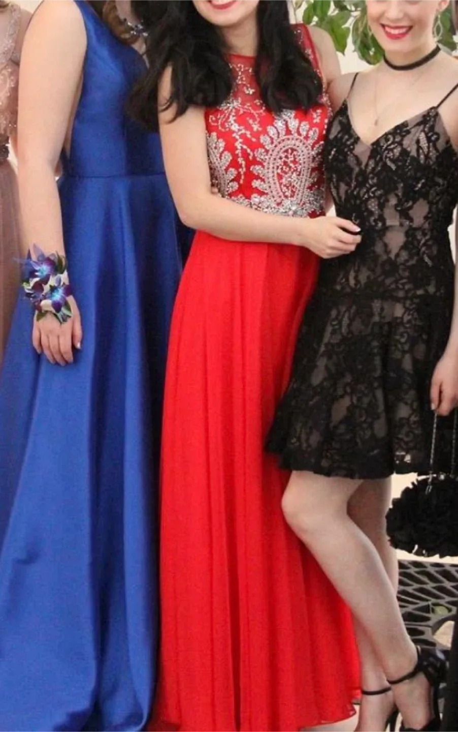 Red Rhinestone Dress + Scarf accessory image indicator(4)