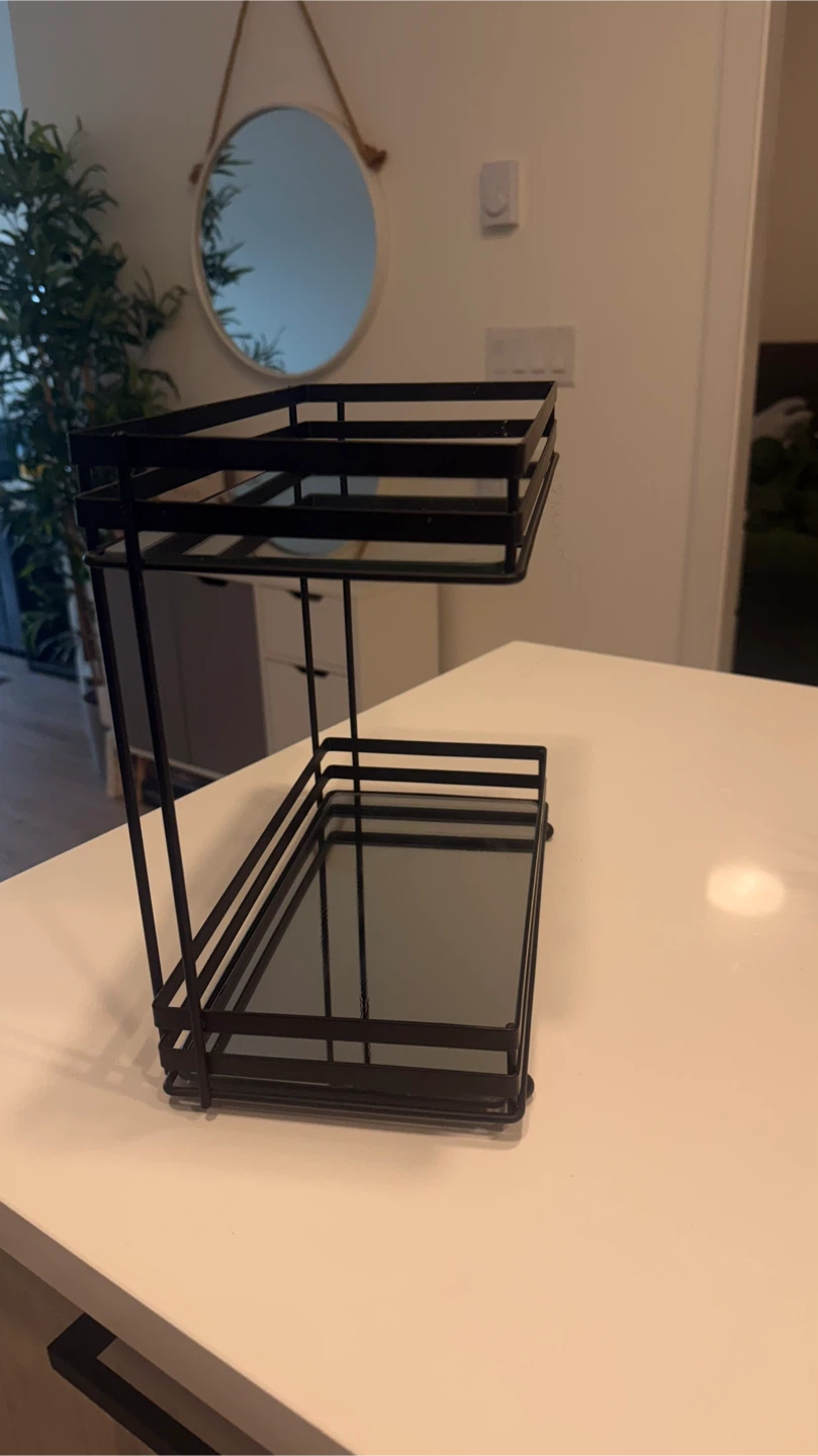 Black Metal 2-Tier Organizer - photo 2