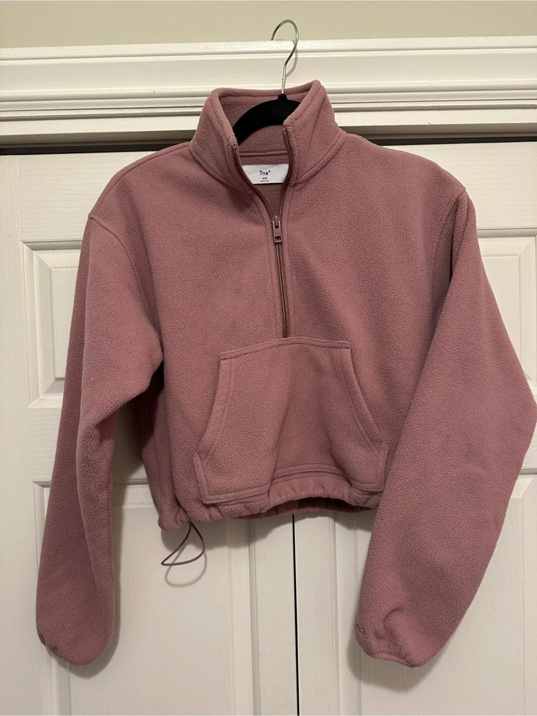 TNA Fleece 1/4 Zip Cropped Pullover - Size Small thumbnail