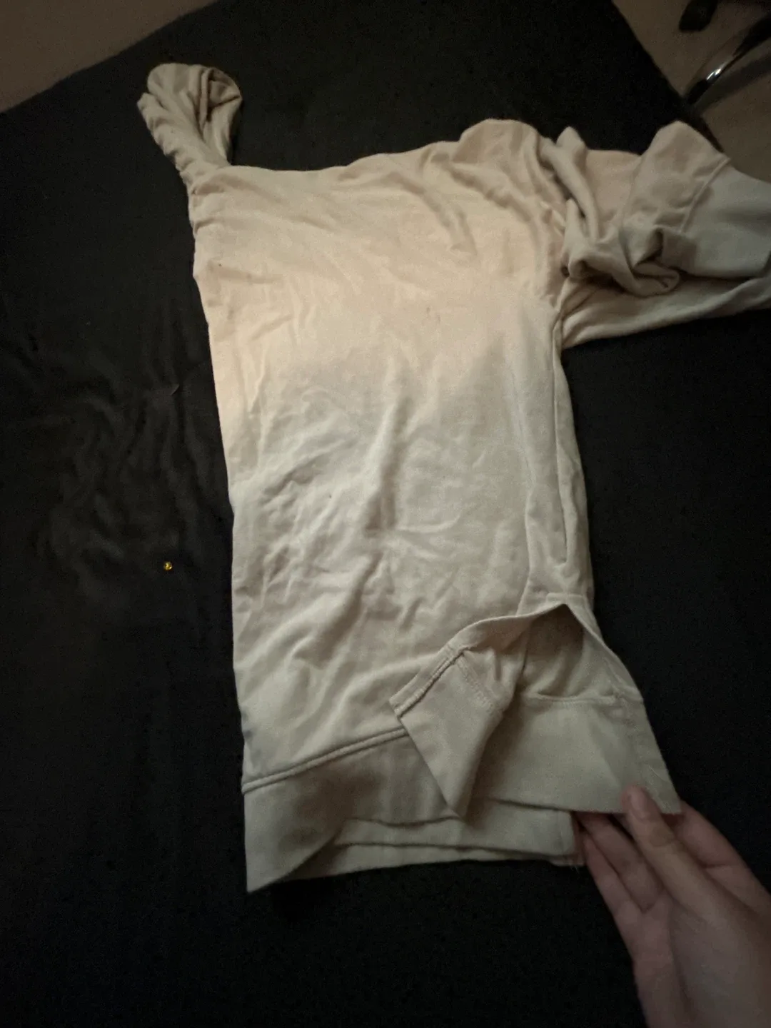 Unplug Beige Zip-Up Hoodie, Size Large image indicator(2)