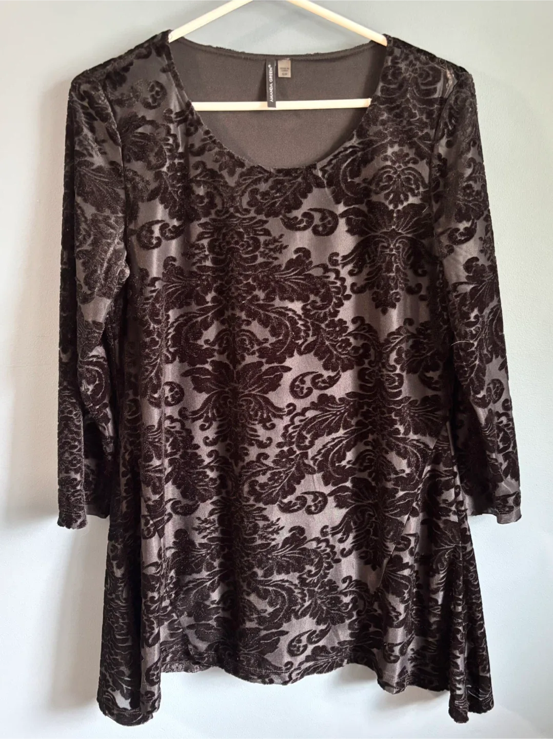 Amanda Green Velvet Dress - Size S/P thumbnail