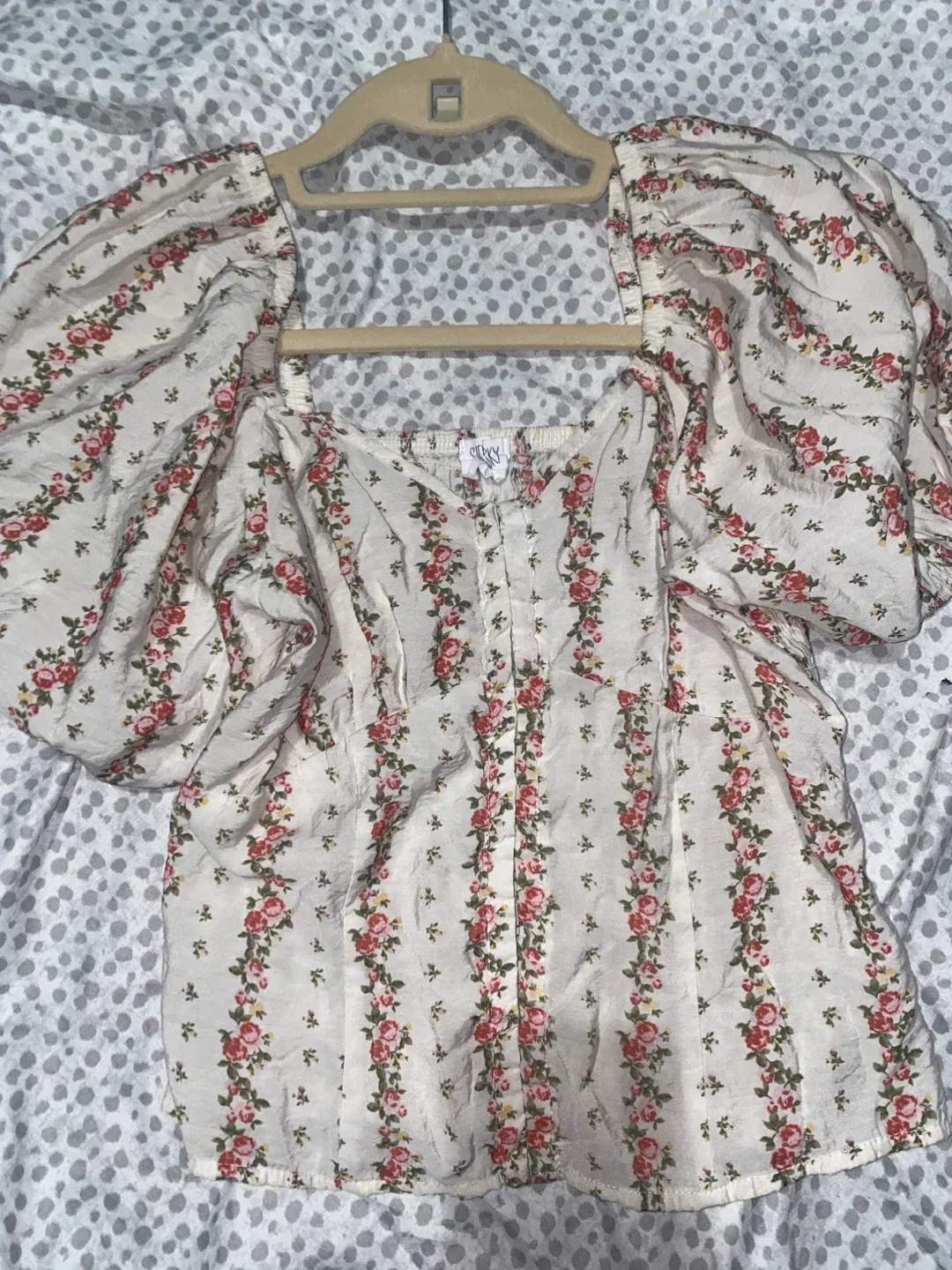 Cream Puff Sleeve blouse thumbnail