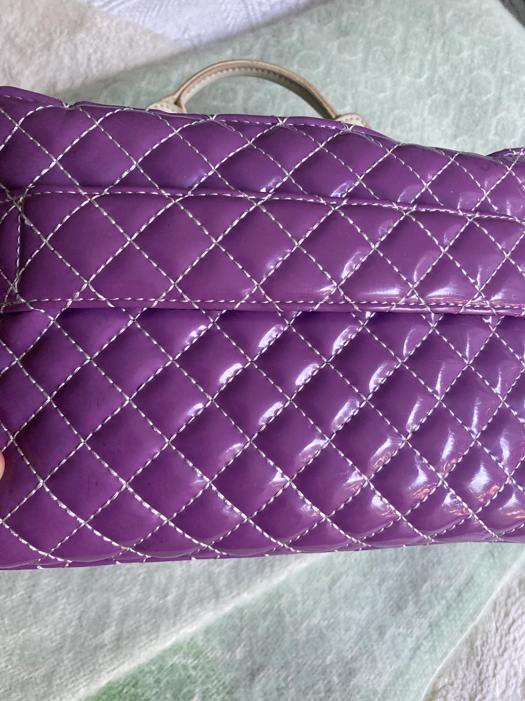 Kiss & Cry Angels Purple Quilted Handbag - photo 5