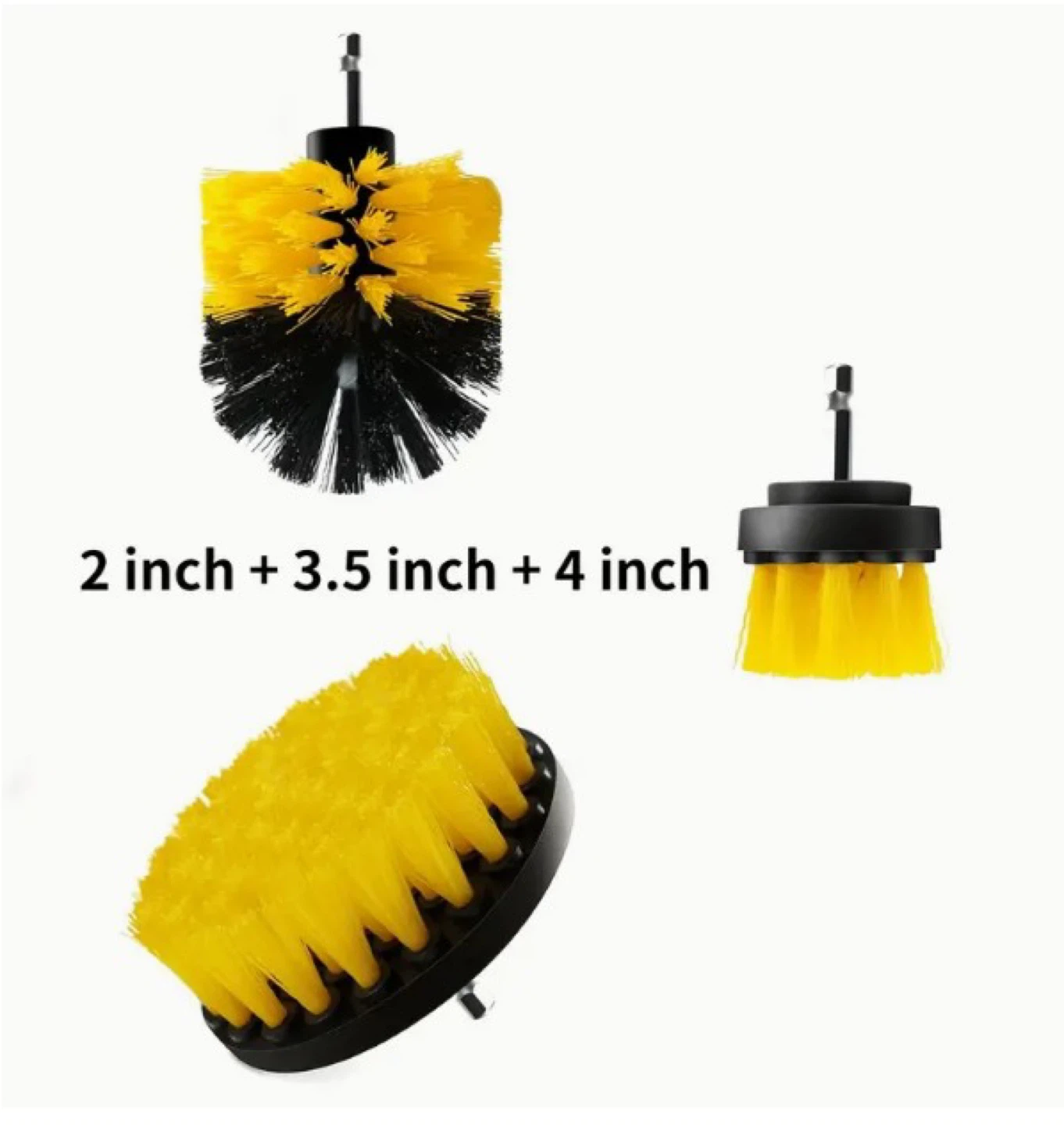 Drill Brush Attachment Set - 3 Piece