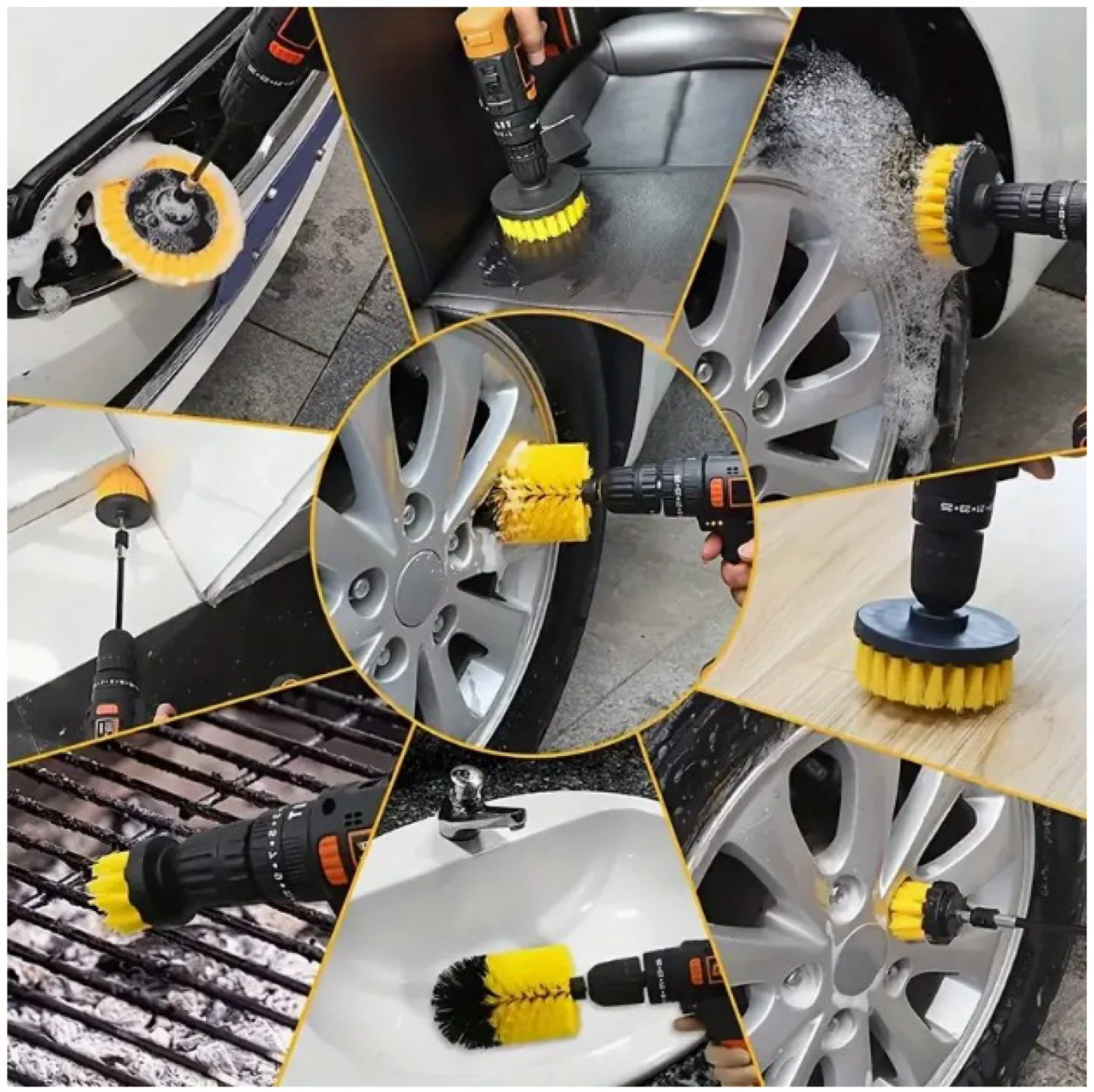 Drill Brush Attachment Set - 3 Piece - photo 2