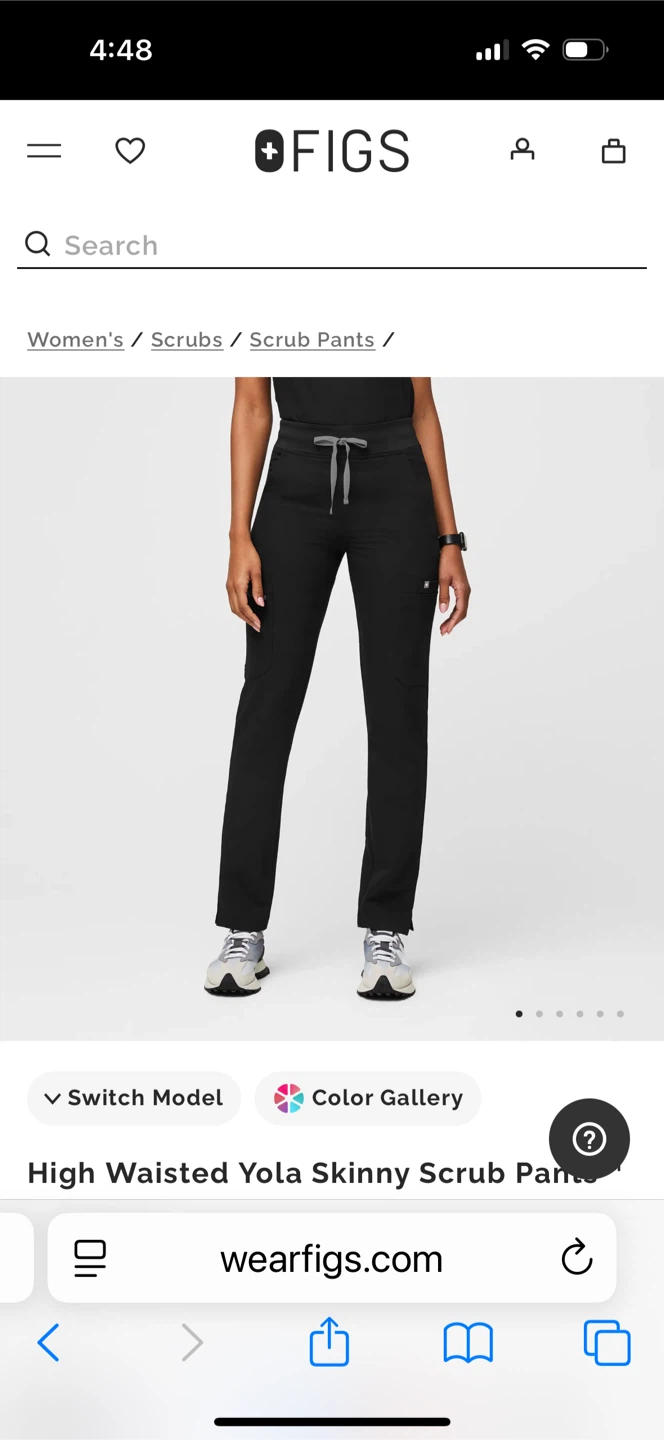 2 pair of FIGS High Waisted Yola Skinny Scrub Pants
