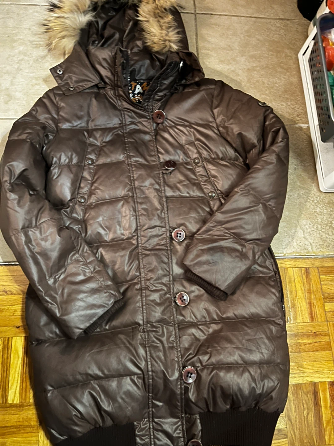 Women’s Brown Puffer Jacket (M)