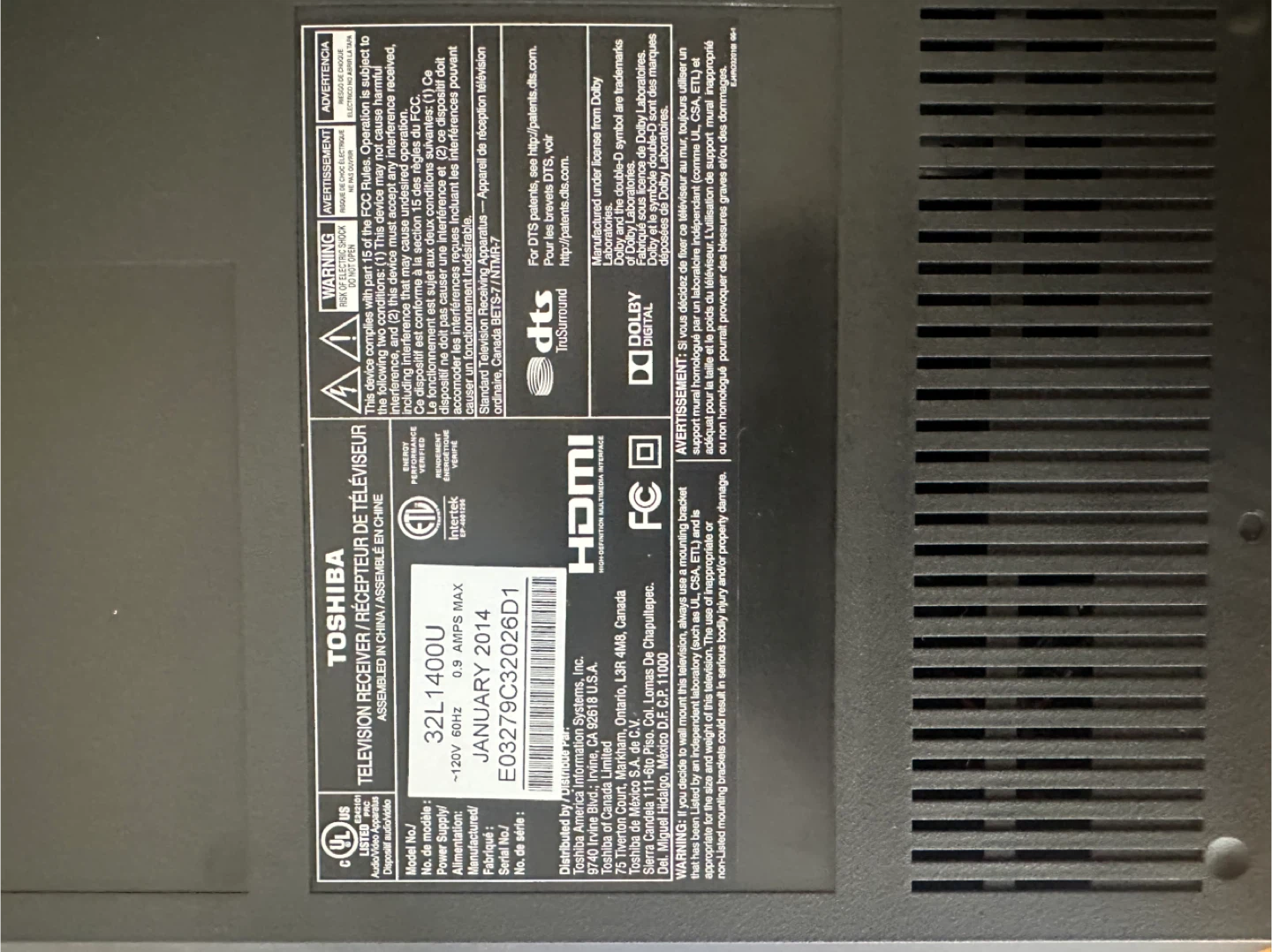 Toshiba 32" TV - photo 2