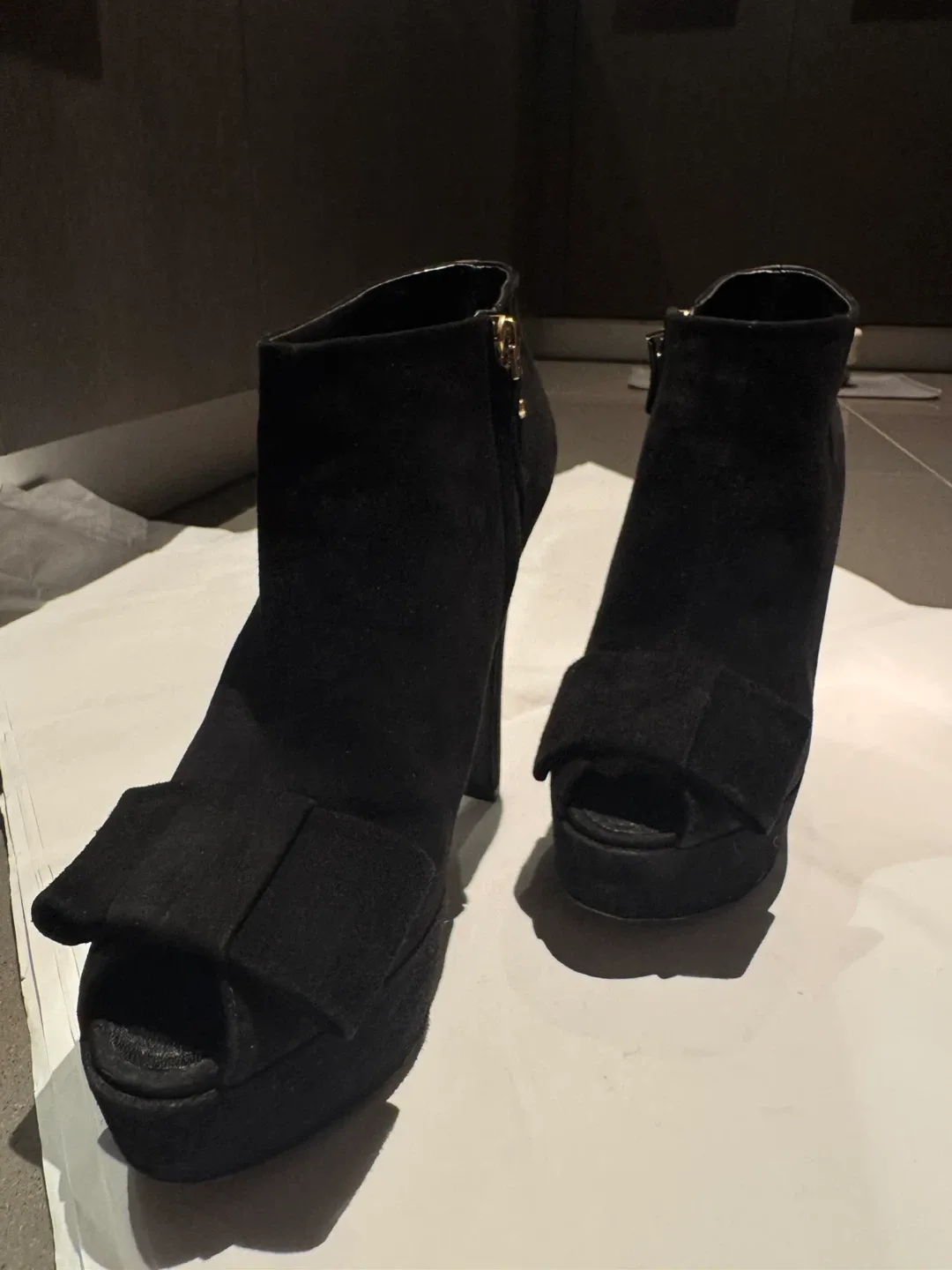 Louis Vuitton Black Suede Heels - Size 38 image indicator(4)