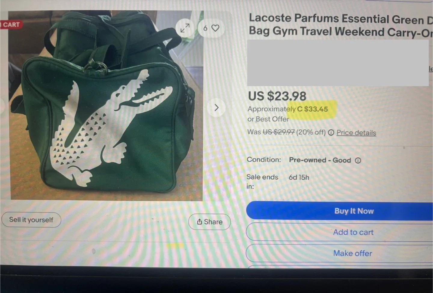 Green Duffle Bag image indicator(9)