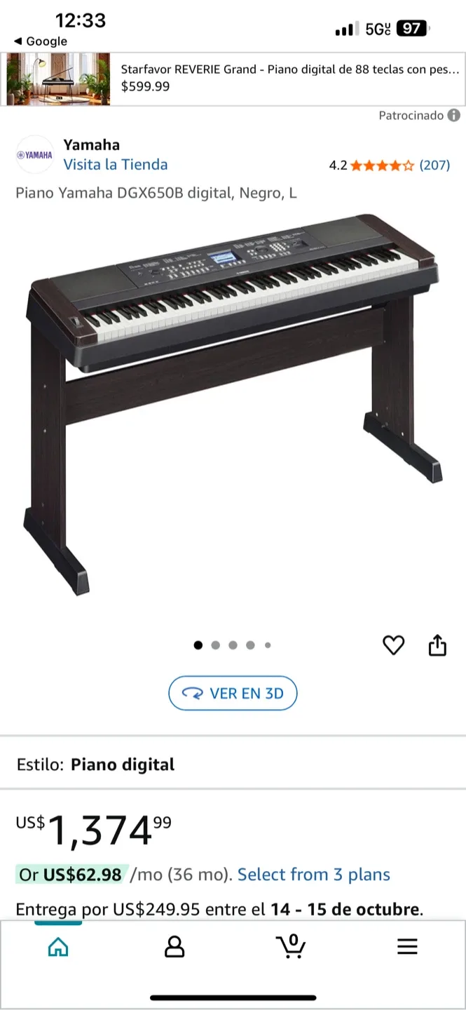 Yamaha DGX-650B Digital Piano