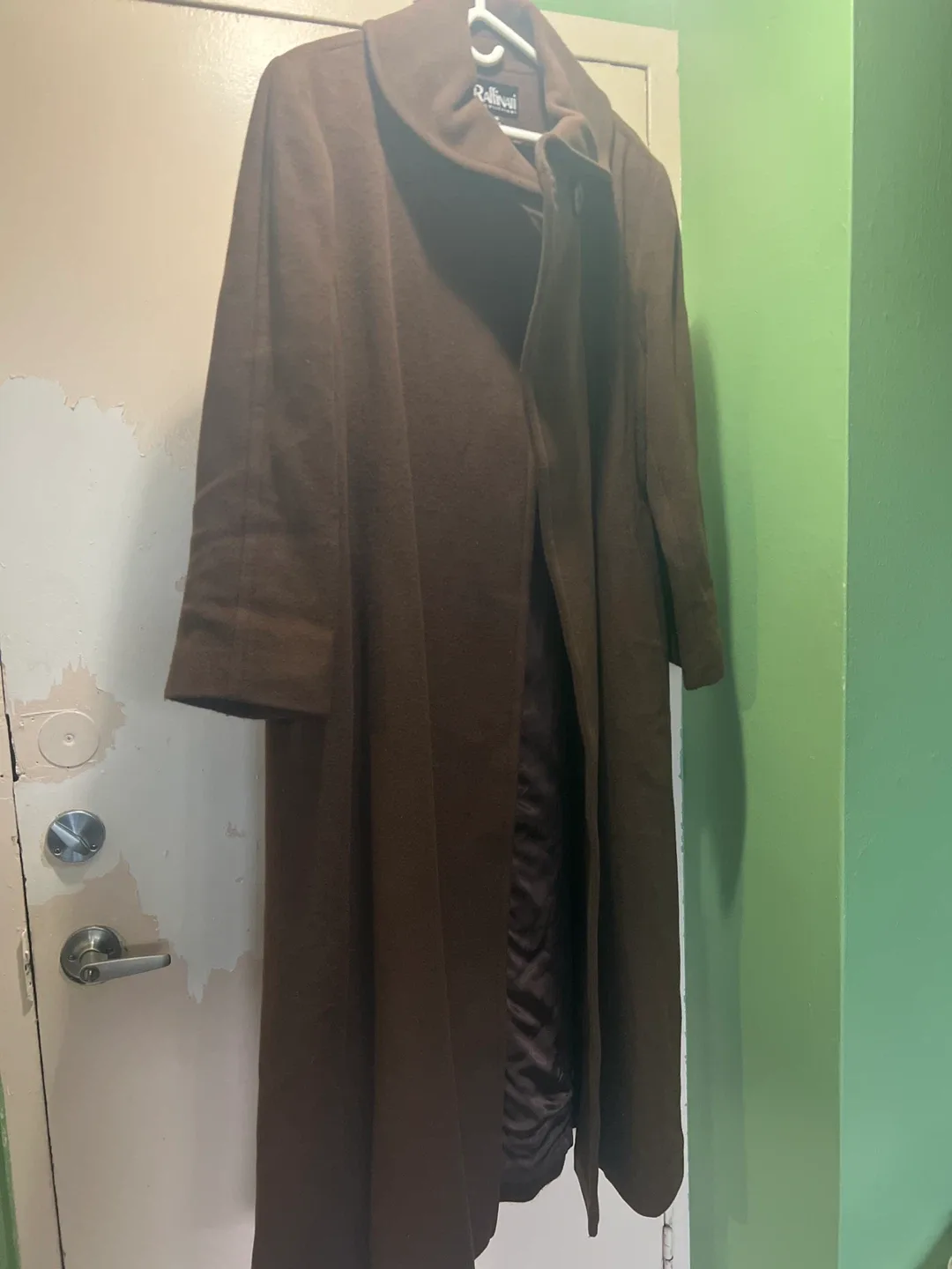 Raffinati Le Collezioni Brown Wool Coat Size 12 thumbnail
