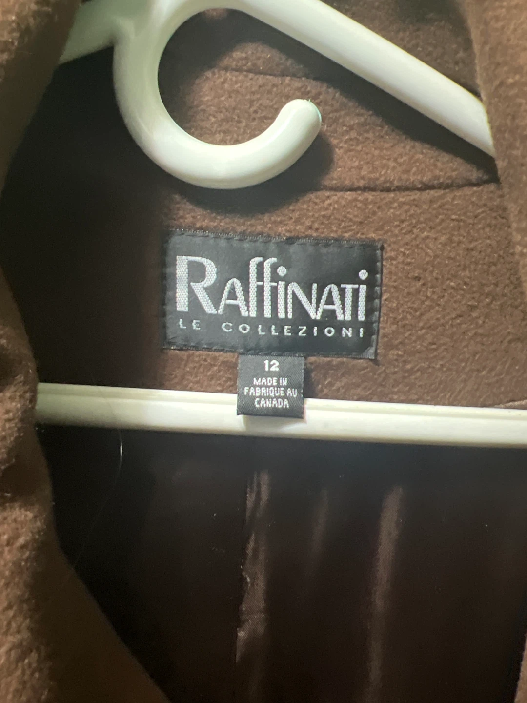 Raffinati Le Collezioni Brown Wool Coat Size 12 - photo 2