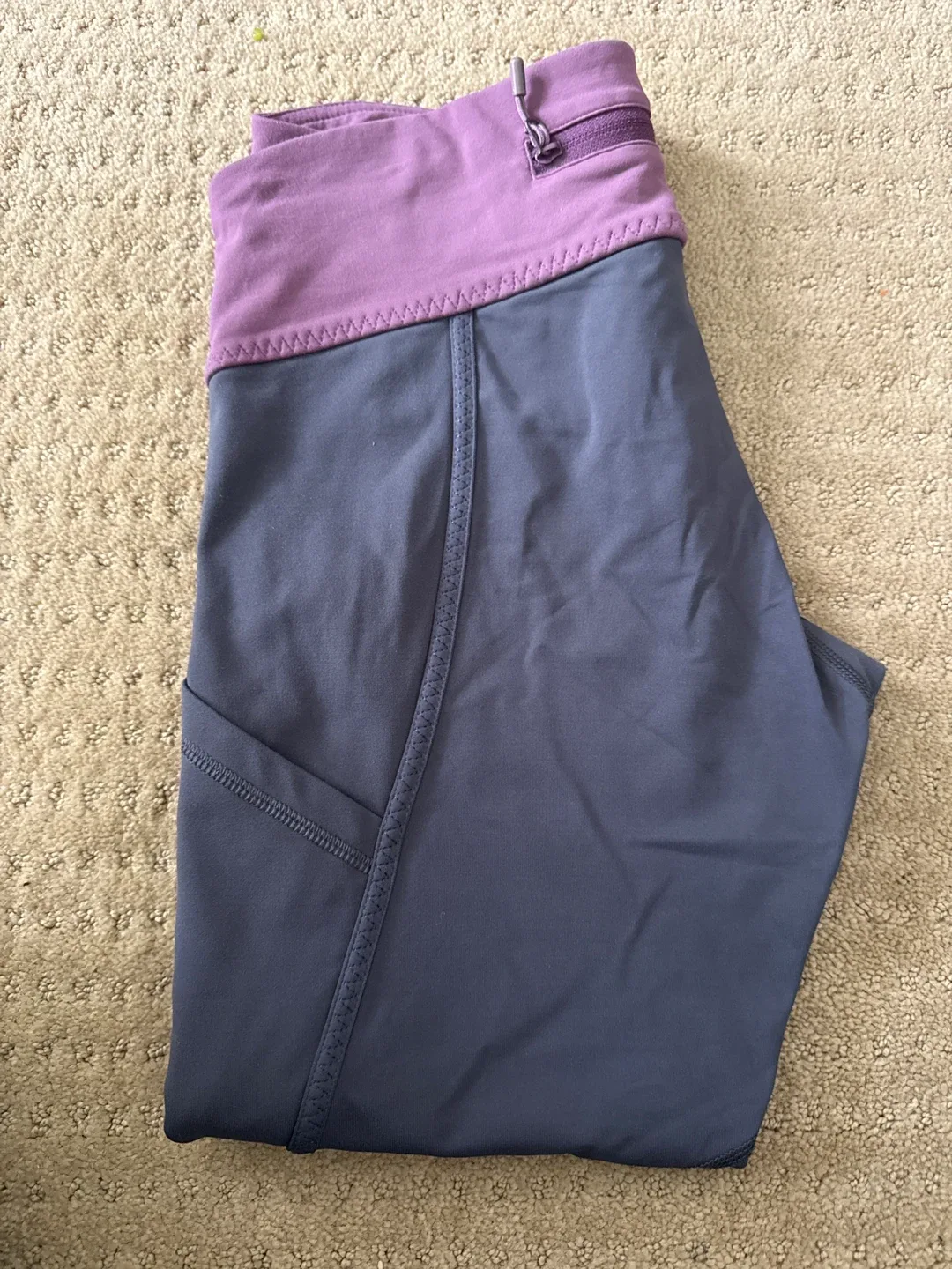 Lululemon Grey & Purple Yoga Pants thumbnail