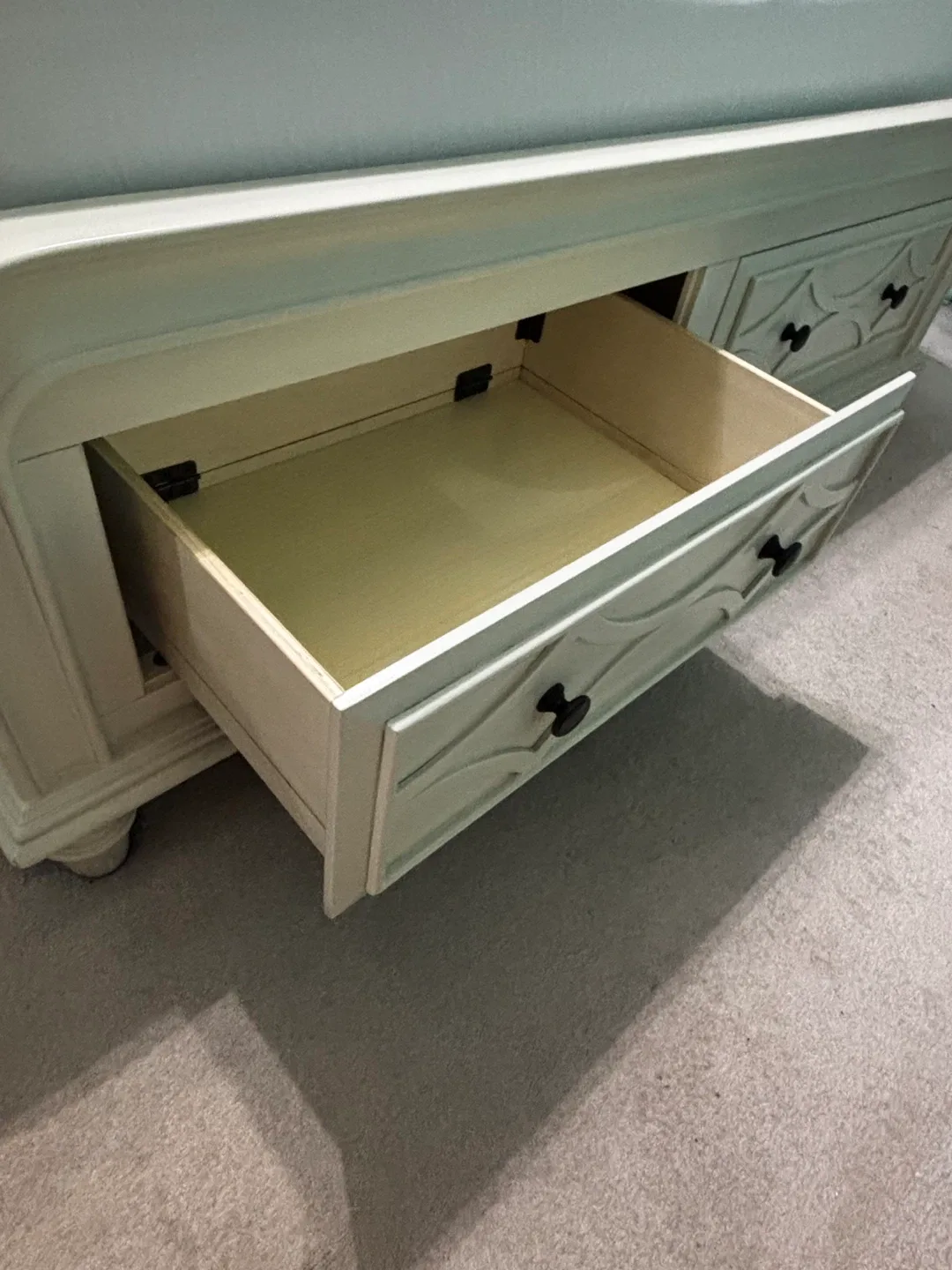 Queen Size Bed Frame with Dresser image indicator(2)