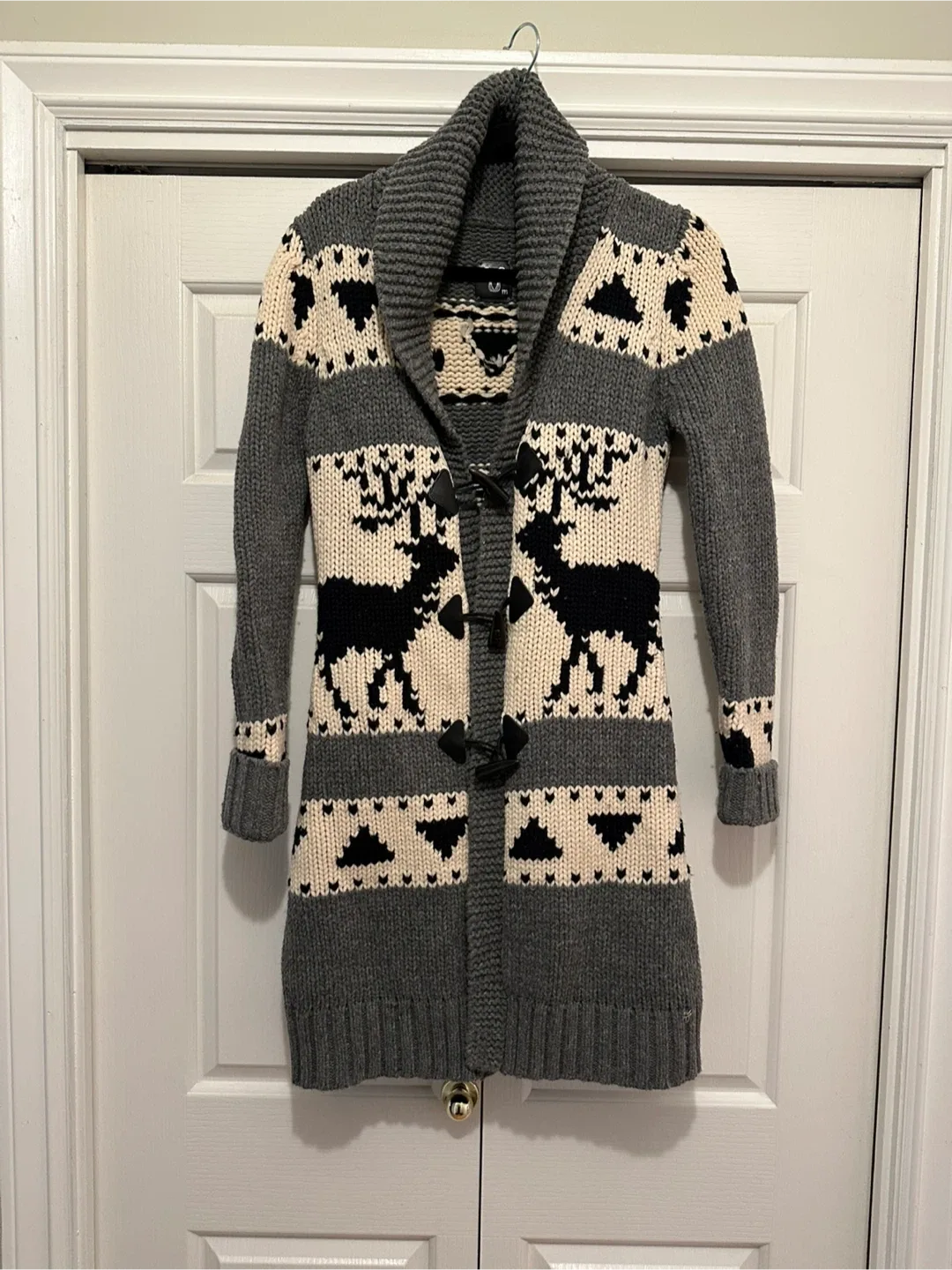 TNA Grey Deer Long Cardigan thumbnail