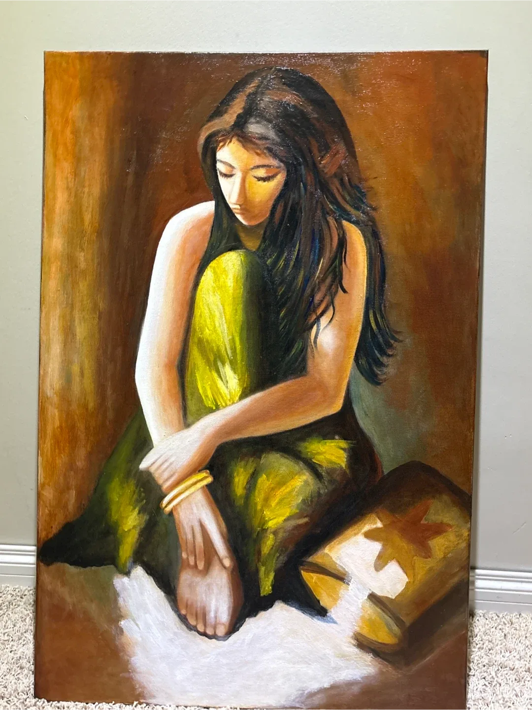 Contemplation” – Original Hand-Painted Figurative Artwork image indicator(4)