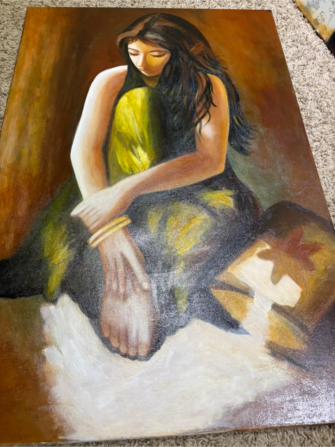 Contemplation” – Original Hand-Painted Figurative Artwork image indicator(5)