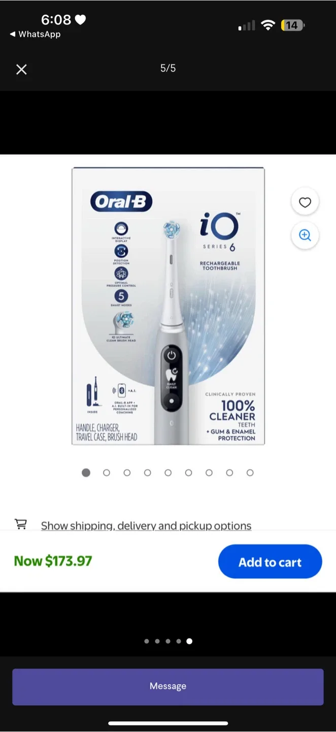 Oral-B iO Series 6 Rechargeable Toothbrush - New! image indicator(2)