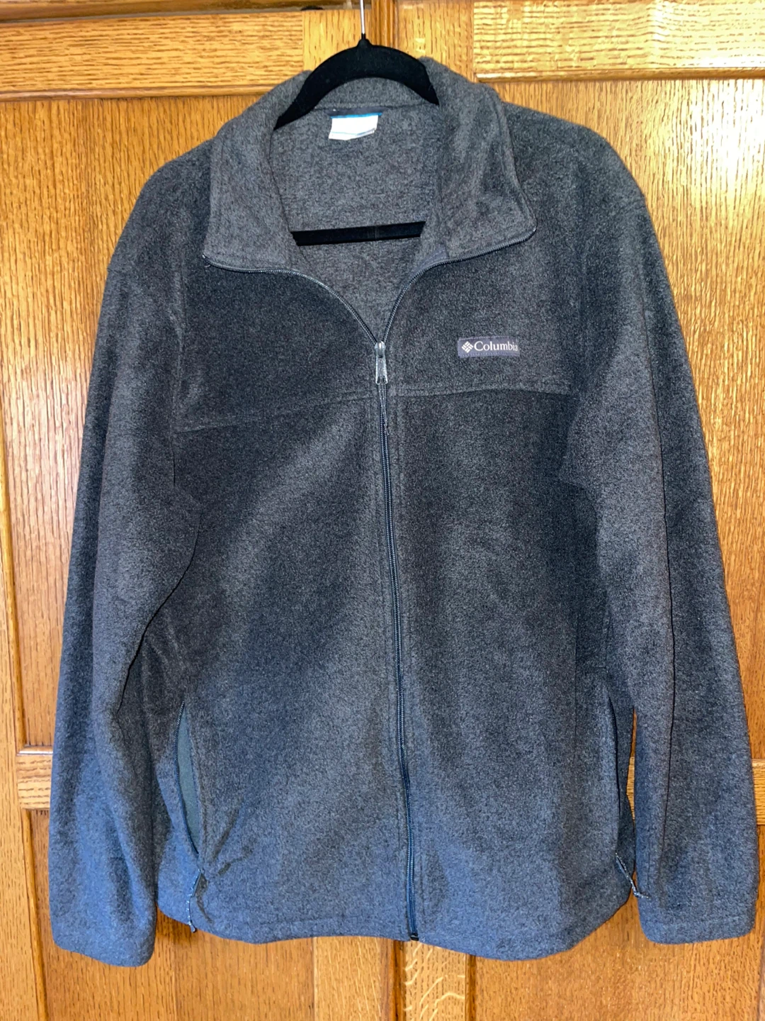 Columbia Grey Fleece Jacket. Large