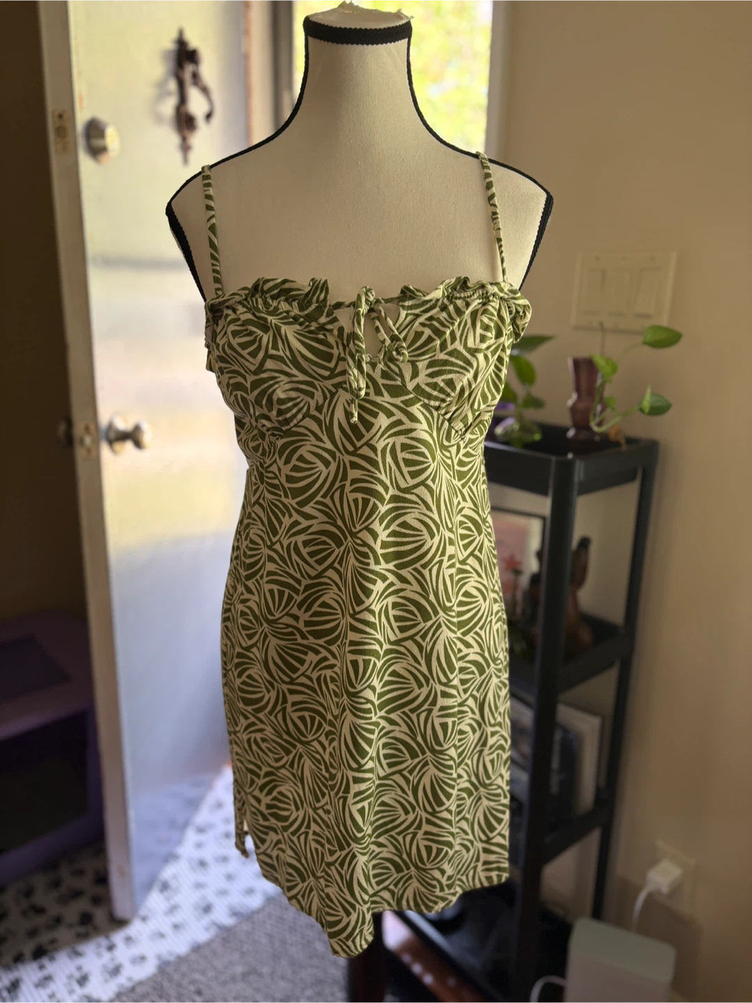 Green & White Sundress - photo 3