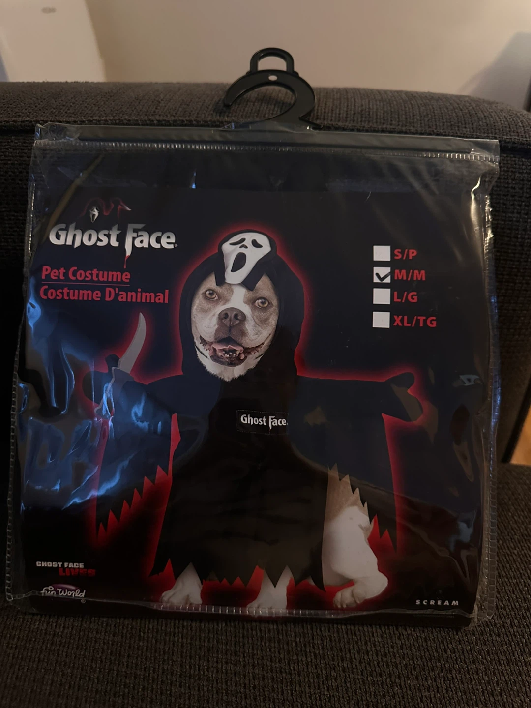Ghost Face Pet Costume - size small