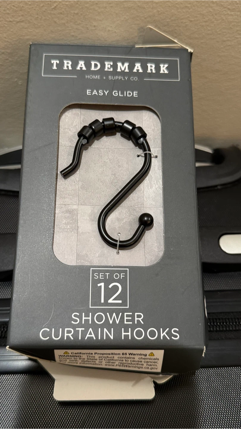 Trademark Home Shower Curtain Hooks - Set of 12