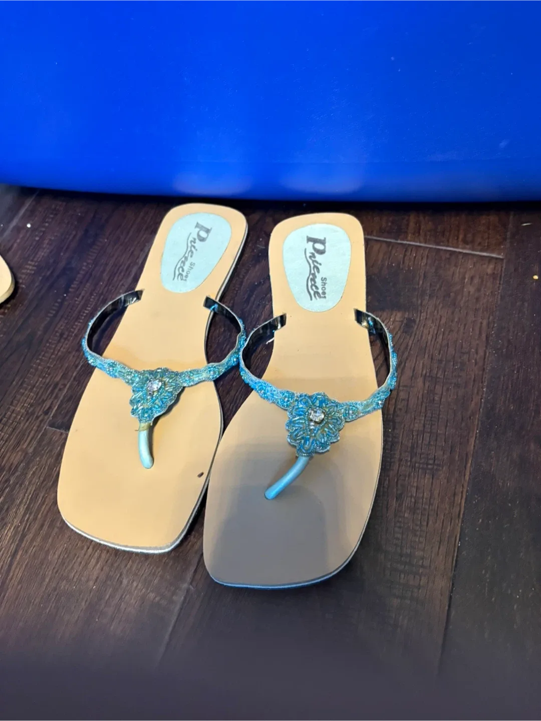 Pricci Shoes Beaded Thong Sandals