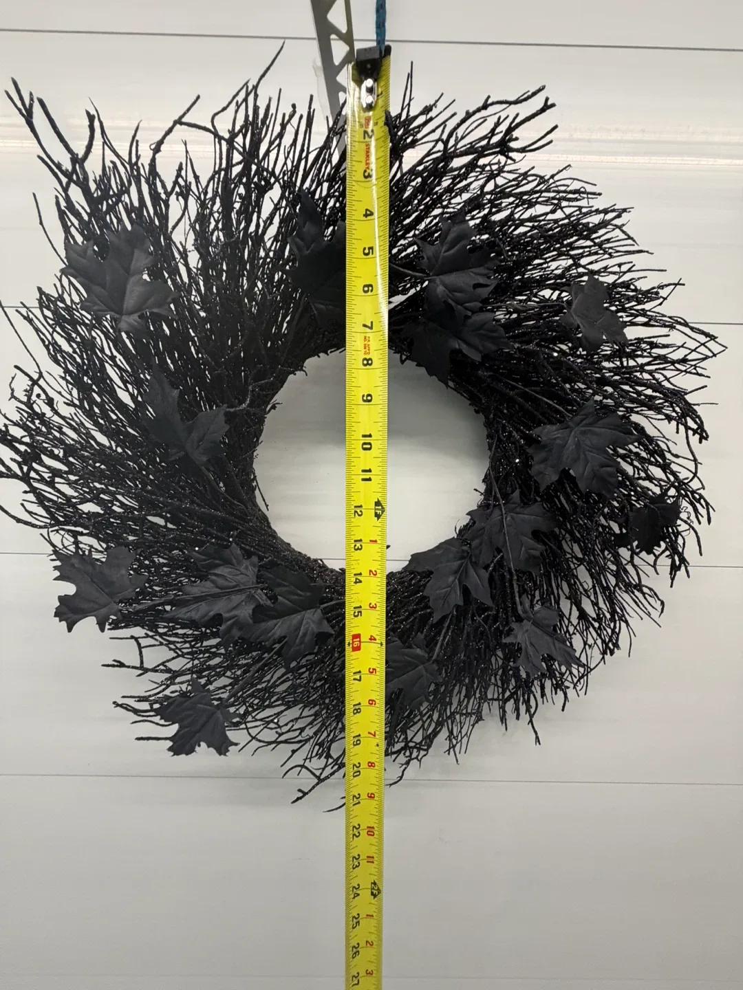 Black Halloween Wreath, 24 inch image indicator(2)