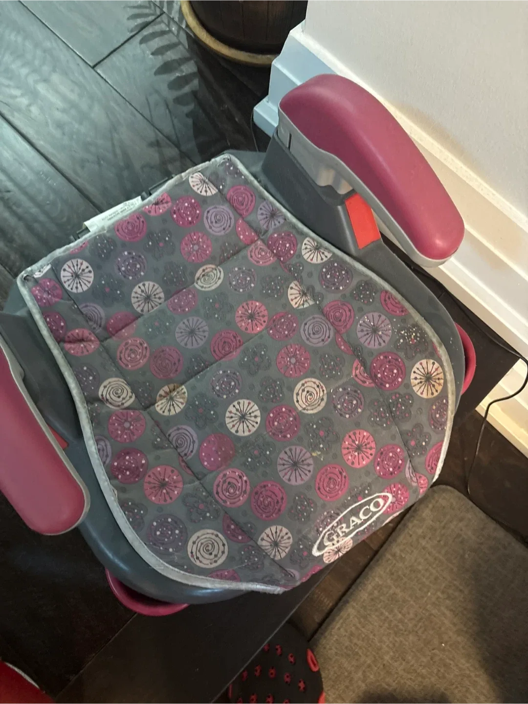 Graco Booster Car Seat - Pink & Grey