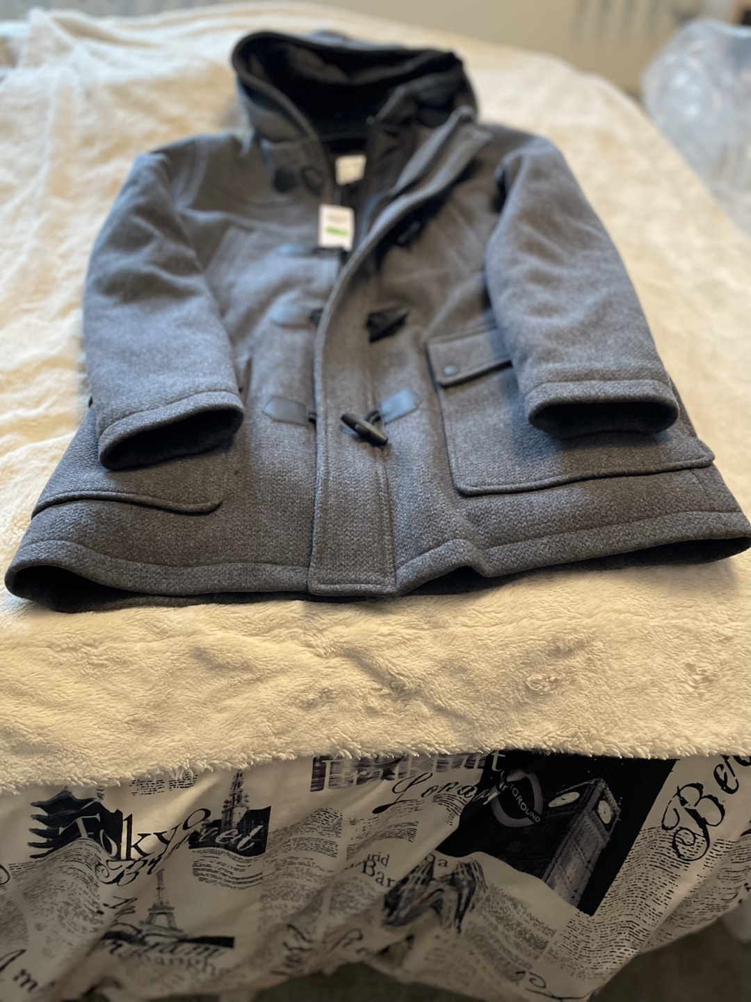 Guess Wool Toggle Coat - Size M