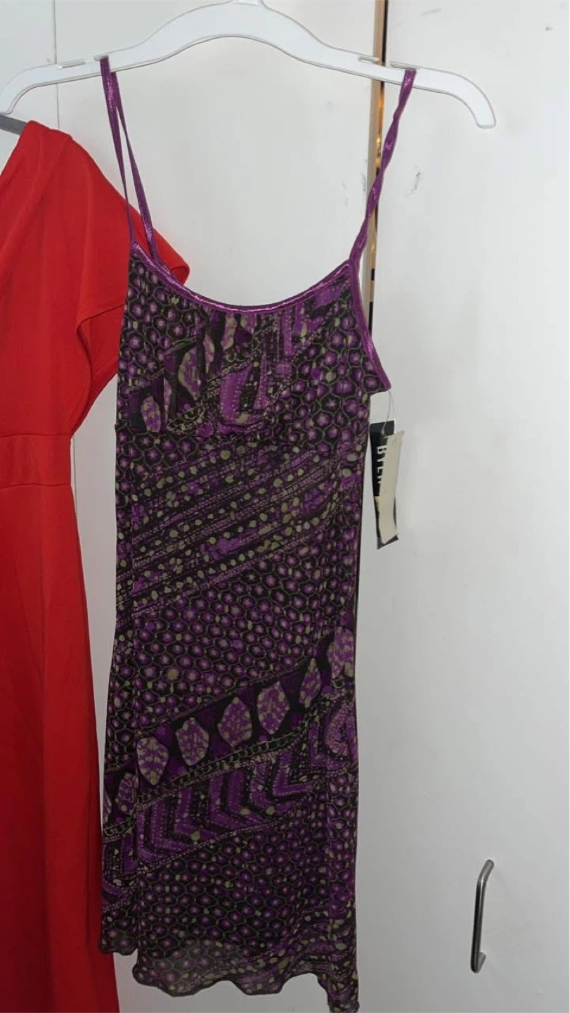Purple Patterned Dress