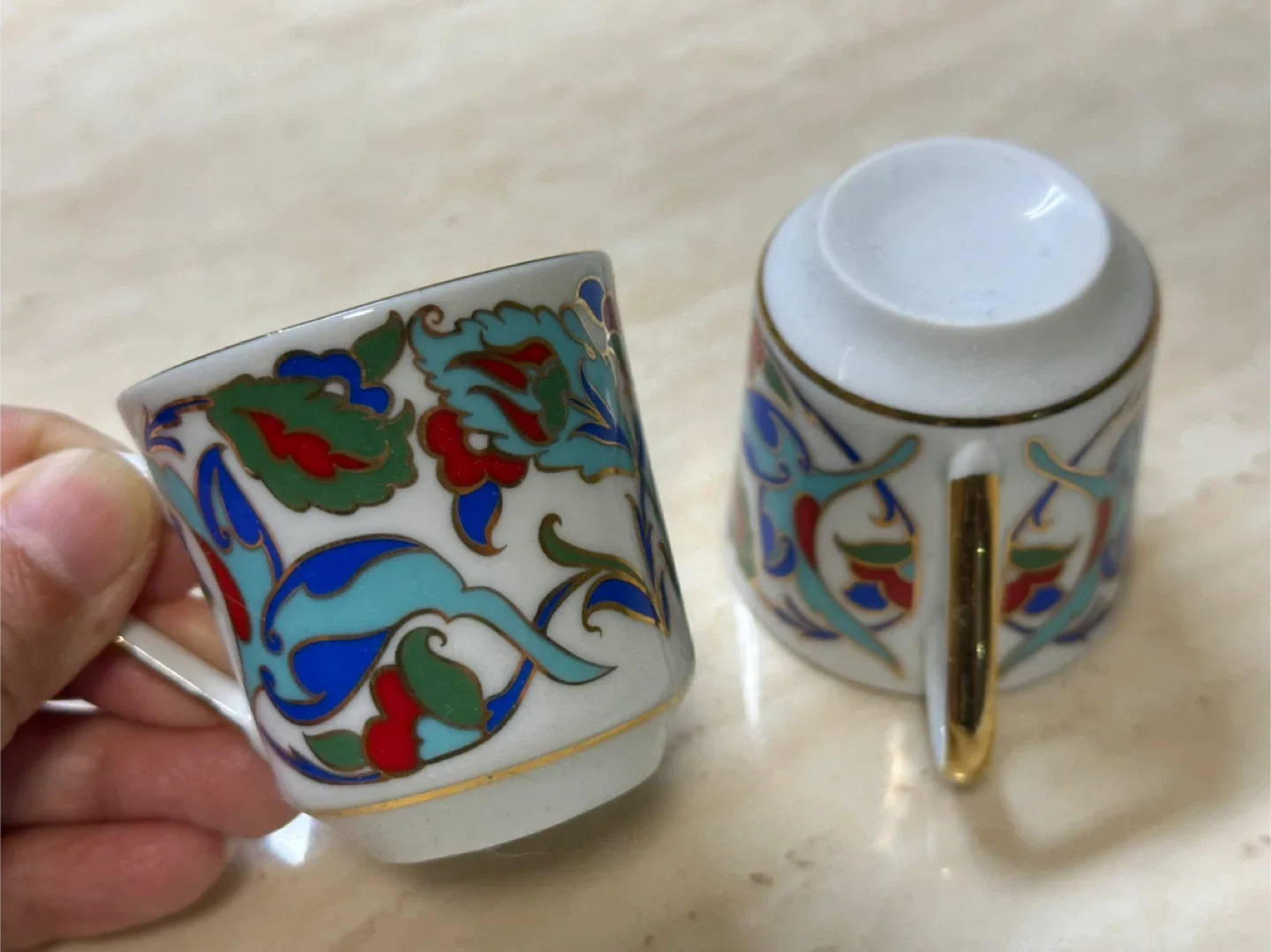 Güral Porselen Turkish Coffee Cups & Saucers (Set of 2) image indicator(4)