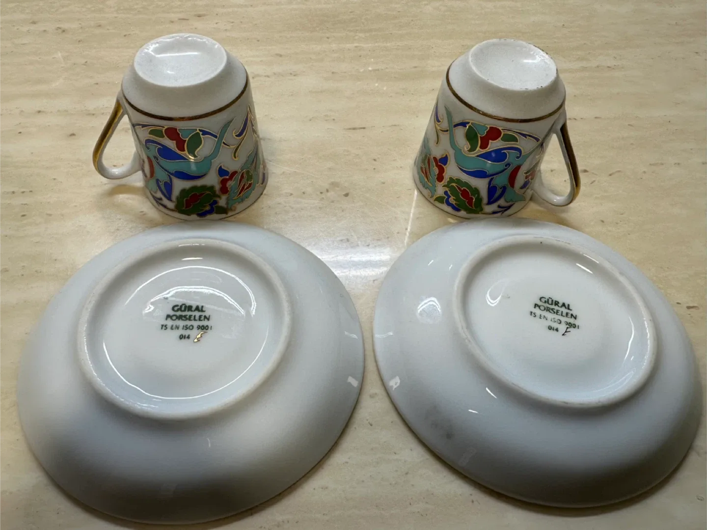 Güral Porselen Turkish Coffee Cups & Saucers (Set of 2) image indicator(2)