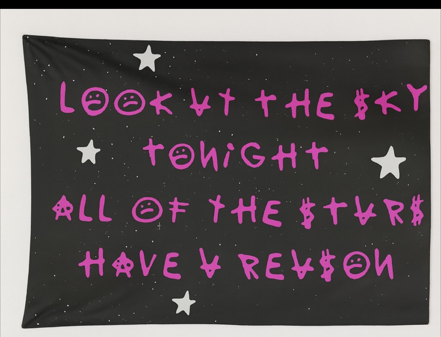 Lil Peep "Look at the Sky Tonight" Wall tapestry/ wall decor.