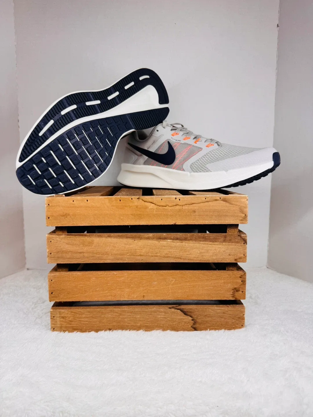 NEW Nike Men's Road Running Shoe Sz 12 Iron Ore Thunder Blue image indicator(2)